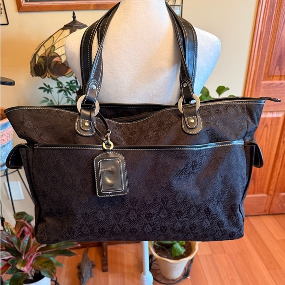 Anne Klein New York Women's Travel Bag Black Travel/Tote Monogram Print Logo - Picture 3 of 16